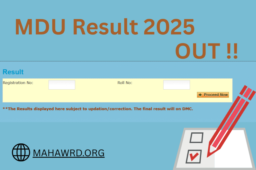 MDU Result 2025