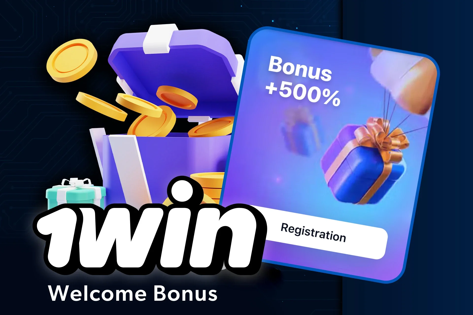 Get up to 500% as the 1win welcome bonus on your first four deposits.